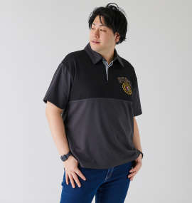 大きいサイズ メンズ H by FIGER (エイチバイフィガー) 天竺切替半袖ポロシャツ