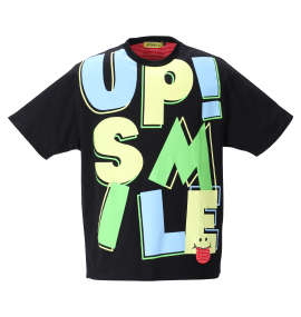 大きいサイズ メンズ UP!SMILE (アップスマイル) ビッグロゴ半袖Tシャツ