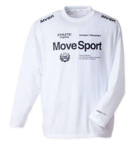 大きいサイズ メンズ MOVESPORT (ムーブスポーツ) ドライメッシュオーセンティックロゴ長袖Tシャツ