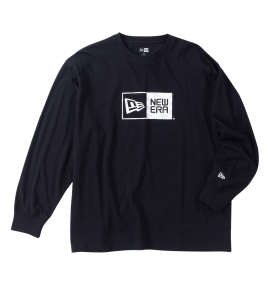 大きいサイズ メンズ NEW ERA (ニューエラ) ボックスロゴ長袖Tシャツ