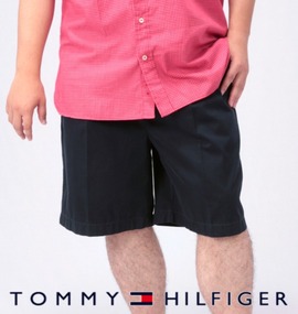 大きいサイズ メンズ TOMMY HILFIGER (トミーヒルフィガー) ツータックハーフパンツ