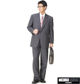 大きいサイズ メンズ  (ミチコロンドンコシノ) 2ツ釦スーツ