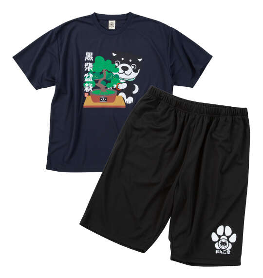 黒柴印和んこ堂 盆栽半袖Tシャツ+ハーフパンツ
